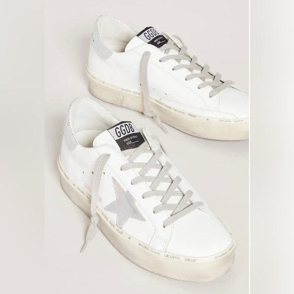 Golden Goose Hi Star platform sneakers white/silver - Picture 5 of 9